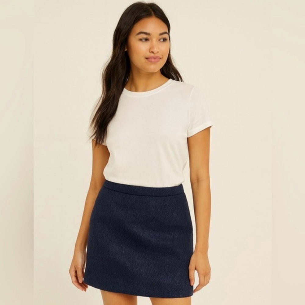 GAP mini skirt tweed navy blue size 6